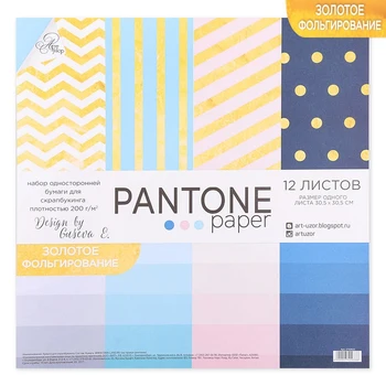 Pantone paber scrapbooking set, 12 lehed 30.5 × cm Näputöö