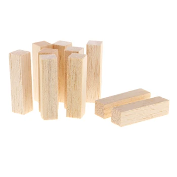 10tk 50/80mm Premium Pärn Puidu Nikerdamiseks Plokid Kit Square Balsa Puidust Pulk Blokeerida Lõpetamata Woodcraft Tüübli Rod