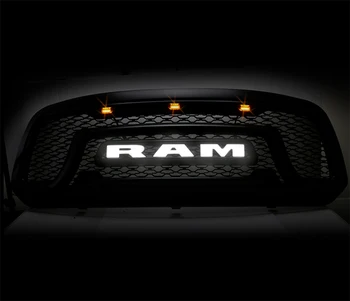 Esi-Racing Iluvõre Hood Koos LED Light Dodge Ram 1500 2013-2018 Silma Iluvõre Mässuliste Stiilis Grill Punane Valge Lambi Kiri