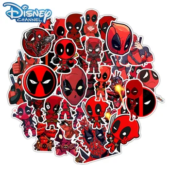 10/35Pcs Disney Deadpool Kleebised Avengers Pagasi Kitarr Veekindel Marvel Superhero Kleebis Rula Sülearvuti Stikers Mänguasjad