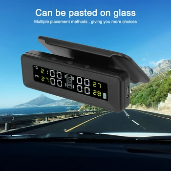 Solar Power Smart Auto Digitaalse TMPS Auto Turvalisus Alarm LCD-Ekraan Koos 4 välisandurit, rehvirõhu Jälgimise Süsteem
