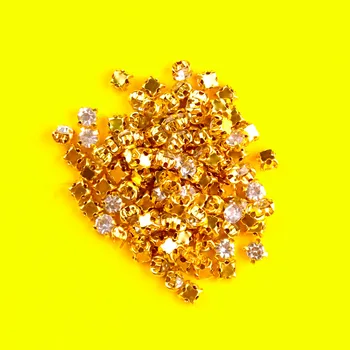DIY 100p värv Õmble kristall klaas Rhinestone Diamante pärleid Silver Cup Küünis Montees 4-auku Õmblemine Kivi Helmed, käsitöö riided