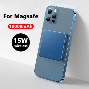 10000mAh 2021 UUS Magnet Traadita Power Bank for Magsafe Powerbank Mobiiltelefoni Laadija Iphone 12 Pro Max Väline Aku