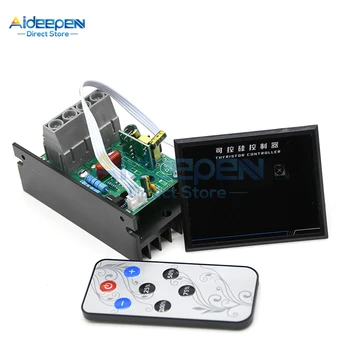 AC 220V 10KW 10000W Smart LCD Digitaalne Ekraan SCR Pinge Regulaator Kiiruse reguleerimine Dimmer Termostaat Türistor Töötleja