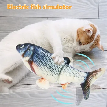 Elektrooniline Kassi Mänguasi USB Laetav Kala Catnip Mänguasi Elektrooniline Kala Mänguasi Liikumise Simulatsiooni Mänguasi Lemmikloomad Koolitus Tarvikud