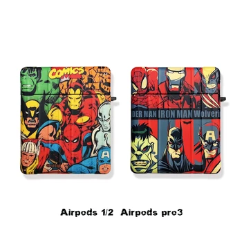 Marvel Superman Iron Man naljakas reisikohvrid, Peakomplekti, Kõrvaklapid Traadita Puhul Apple Airpods Pro 1 2 3 kaitsvas Kingitus