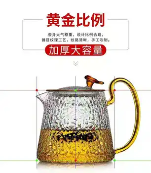 Boorsilikaatklaasist Teekann Koos Infuser Tee Veekeetja Cup Komplekt Luksus Tee Tassi Komplekt