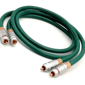 Hifi-1 paar rohelised furutech fa-220 OCC 2rca to 2rca audio kaabel, võimendi, Cd-dvd-mängija Kõlar CMC-pistiku signaali kaabel
