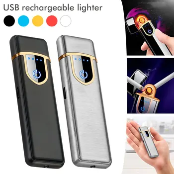 Topelt Plasma Arc Flameless Kergem Laetav LED Elektrilised Hingav USB Kergem Sigareti Küünal Võimsus Ekraan