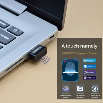 FORNORM Ohutuse USB Sõrmejälje Lugeja Sülearvuti Sõrmejälgede Identifitseerimise Faili Krüpteerimise Tere Win 7/8/8.1/10 Sülearvuti