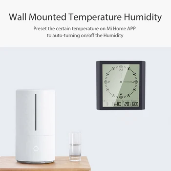 Nutikas Elektrooniline Digitaalne Ekraan Termomeeter Hygrometer Koju Seinale paigaldatud Alarm, Kell, Temperatuuri ja Niiskuse Mõõtmise Arvesti#38