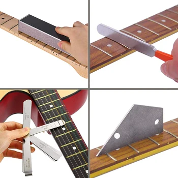 28 Tk Kitarr Luthier Tööriista Komplekt Vihastama Kroonib Faili Kitarr Filetring Tegevus Valitseja Feeler Gauge Jalas Fingerboard Guard String