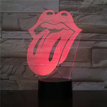 3D Led Night Light Usb-Visuaalne Huule-Keele Modelleerimise Touch laualamp Lapsed Magamistuba Muusika Home Decor Valgustus Võistluskalendri Kingitused 2469
