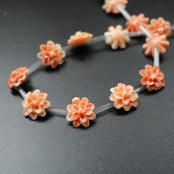 10Pieces 17mm Tume Oranž ja Valge Värvi Tehis-Coral flower helmed Lahti helmed Ehete tegemine