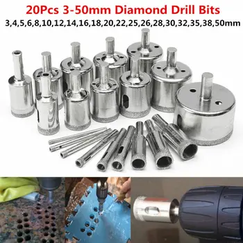 3mm-50mm Teemant Kaetud Drill Bit Set teemanttööriistad Auk Nägi Kasutamiseks Klaas Keraamika Marmor Graniit Plaat DIY Vahend Tarvikud