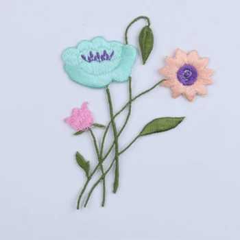 11.5x7.6cm 1TK Värvikas Lilled Tikitud Plaastrid Käsitöö Raud Plaastrid Kleepsud Naiste Rõivaste Kotid DIY Crafts