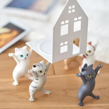 5tk Toetada Kass Kook Teenetemärgi Komplekti Diy Kujutada Kaunistused Desktop Cat Laste Kodu Kaunistamiseks Kingitus Decor R8M5