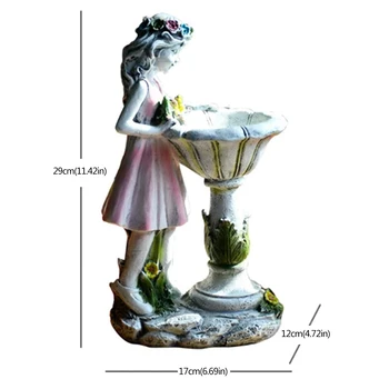 Lill Haldjas Kuju Päikese Valgus Vaik Aed Statue Hõõguv Väljas Hoov Kaunistamiseks Flower Fairy Skulptuur Figuriin