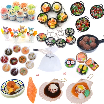 Miniatuurne Jaapani Nuudlid Mereannid Sushi Plombiir Lõhe Teeselda Toitu Mannekeeni Maja Kööki Blyth Nukk Lastele