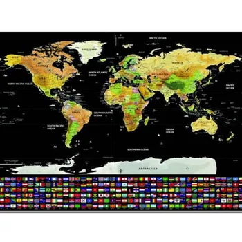 1tk Deluxe Kustutada World Travel Map Maha Tulla Maailma Kaardil Reisi Nullist Kaardil Tuba kontorina Teenetemärgi Kleebised Seinale