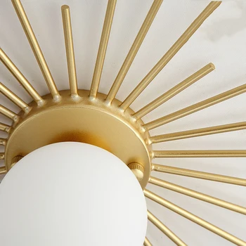 Põhjamaade Ring Klaas laelambid Päikese Kuju kuldsed G9 Kaasaegne LED Esik laelambid jaoks riietusruumi Koridori Illuminaire