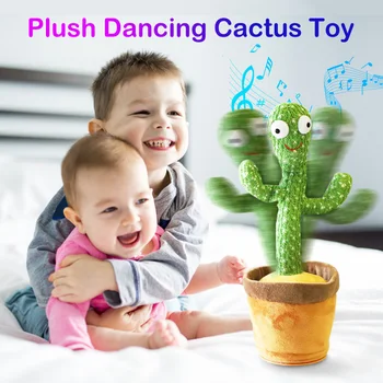Keerates Tantsu Cactus Kääbus -, Plüüš-Hai Mänguasi Laulab 120 Laule, Tantsu Ja Helendav Salvestamise Õppe Rääkida Bluetooth