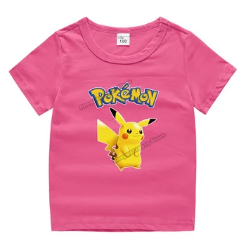 Takara Tomy Pokemon Pikachu T-särk Lastele Suvel Tees Poisid Tüdrukud Puuvill Anime Tshirt Armas Laste Rõivad Topid Poiss, T-särgid
