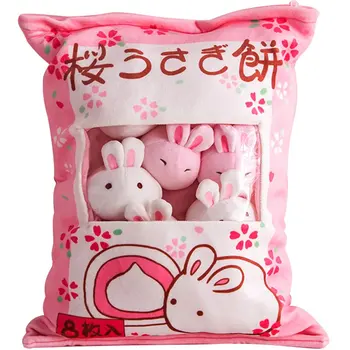 Kott Kawaii Jaapani Kirsi õied, roosa -, plüüš-Müük 8pcs armas jänes nukk pehme täidisega mänguasjad sõbranna lapsele sünnipäevaks armastuse kingitus