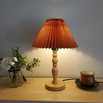 Puidust laua lamp Abajur 2021 uus täispuidust kõrvits korea E27 baasi hotel külaliste tuba kodu kaunistamiseks uuringu elutoas laua lamp