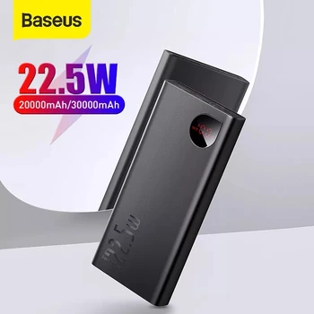 Baseus Power Bank 22.5 W 20000mah/30000mAh Kaasaskantav Akulaadija Poverbank C-Tüüpi USB-kiirlaadija iPhone 12 Huawei Xiaomi