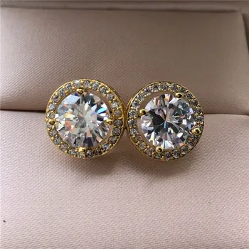 Naine Luxury Crystal Ring Kõrvarõngad Vintage Hõbeda Värvi Pulm Ehteid Valge Tsirkoon Kivi Kõrvarõngad Naistele
