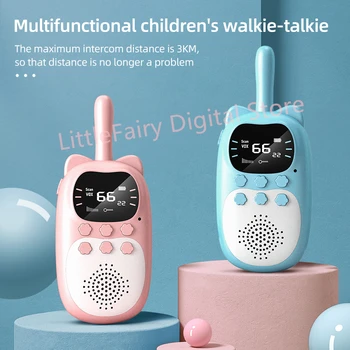 Laste Walkie Talkie 2TK Inchargeable Lapsed mobiili Kontaktivaba Intercom Kingitus, Mänguasjad, Tüdrukud Poisid Sisetelefoni Vahemikus 3KM