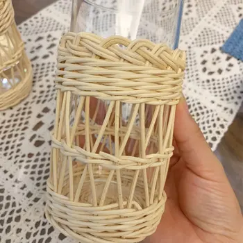 Rotangist Klaas Tass Karpi Käepide Jaapani Stiilis Käsitöö Kodus Klaasist Tassi Looduslik Vitstest Jutustama Vee Tassi Köök Tarvikud