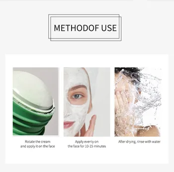 Roheline Tee Puhastamine Tahke Mask Baklažaan Puhastamiseks Savi Stick Mask Oil Control Anti-Akne Muda Cream Beauty Näonaha Hooldust TSLM1