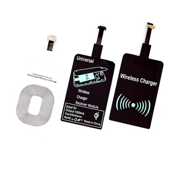 Toeta Micro-USB Type C Qi Juhtmevaba Laadija Adapter Induktsiooni Vastuvõtja Coil Pad