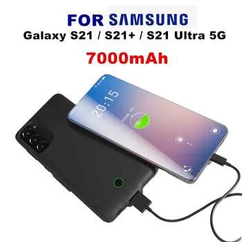Power Bank Kate Samsung Galaxy S21 Ultra 5G Aku Laadija Juhtudel 7000mAh Powerbank Puhul Samsung S21 Pluss Aku Puhul