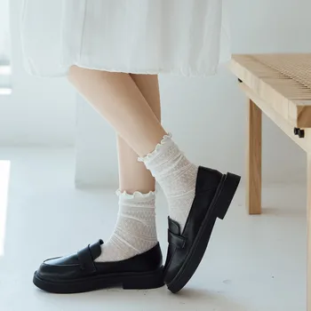 2021 Uus Seen Puuvillased Sokid, Naiste Lolita Õhuke Silma Sokid Tüdrukute Valge Must JK Sokid Pahkluu Femme Calcetines Sukad