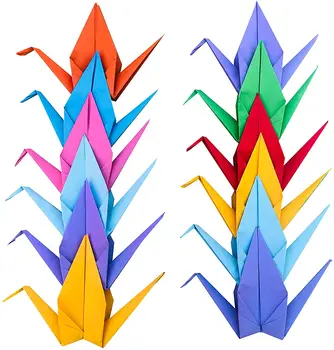 100TK 15CM Volditud Vikerkaar Origami Kraana Premade Paber Tuvi Kraana Käsitöö DIY Tuvi, Vanikud jaoks Pulmapidu Sünnipäeva