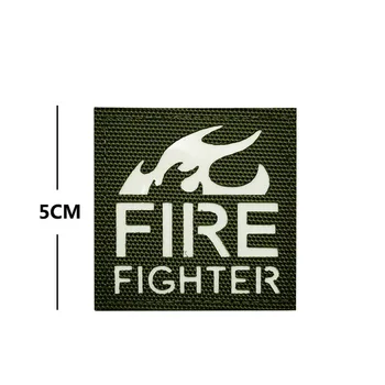 Tulekahju fighter rescue team logo Tikand Plaastrid Märgid Embleemi Aksessuaar 5*5cm Konks ja silmus Taktikaline