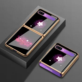 Luksus electroplate Telefon Case For Samsung Galaxy Z Klapp 5G Katmine Kate Samsung z klapp SM-F9160 F700N Põrutuskindel Juhtudel