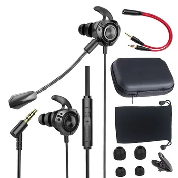 Gamer Peakomplekt Juhtmega Mängimine Earbuds 3.5 mm Pistikuga Kõrvaklapid Müra Tühistamises Stereo eemaldatava Mic Peakomplekti Telefoni, PC PS4 Xbox