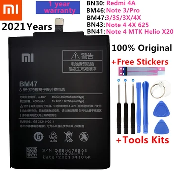 Algne Asendamine Aku Xiaomi Redmi Hongmi 4A 5A 3S 3X 3 pro 5 Pluss Mi5 M5 Märkus 3 4 5 4X Lisa 6 Pro 7 Pro Bateria