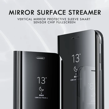 T10 coque fundas 10txiaomi juhul, smart mirror flip case for xiaomi mi 10t 10 t pro mi10t mi10tpro telefon seista kaane capas
