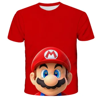 Hot Müük Harajuku Klassikaline mängud, Super Mario lapse Poiste ja tüdrukute t-särk Super Smash Bros 3D t-särk, hip-hop tshirt streetwear