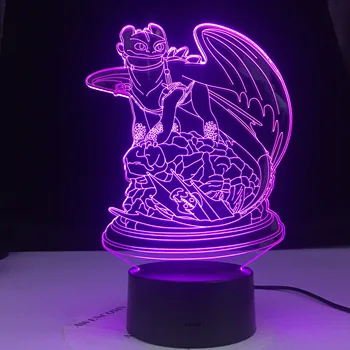 Kuidas Treenida Oma Dragon Lamp Dragon Hambutu Lambi Illusioon Touch 3d Laua Lamp Nightlight Kerge Parim Sünnipäeva Kingitus Home Decor