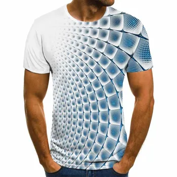 Kolme-mõõtmeline segage Mehed Tshirt 3D Trükitud Suvel O-Kaeluse jaoks Igapäevane Casual Naljakas T-särk