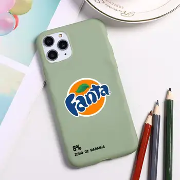 Naljakas Brändi Nimi Fanta Tõusulaine Evian Telefon Case For iphone 12 11 Pro Max Mini XS 8 7 6 6S Pluss X SE 2020 XR Candy roheline kate