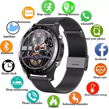 Meeste vaata Smart Watch Mehed Bluetooth kõne Android samsung IOS PK galaxy vaata 3 SmartWatch HeartRate Tegevuse Tracker