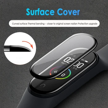 1/2/3/5tk 3D Kaitsev Klaas Xiaomi Mi Band 4 5 6 Screen Protector for Miband 5 4 Cover Smart Watchband 4 band5 Pehme Kile
