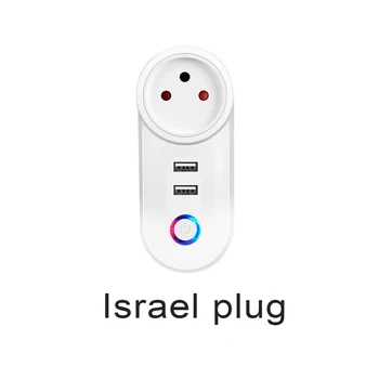 Wifi Smart Iisraeli ISR Pesa (Wi-Fi Mobile Ühendage USB Laadimine Tuya APP Kaugjuhtimispuldi Tööd Alexa Google Assistent 16A